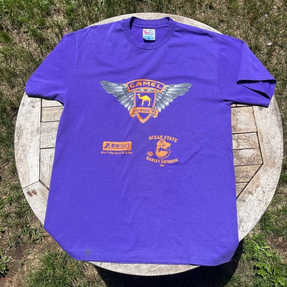 Vintage Other - Vintage Laconia ‘95 Bike Week Single Stitch Camel HD